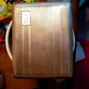 Men's Sterling silver hinged cigarette case